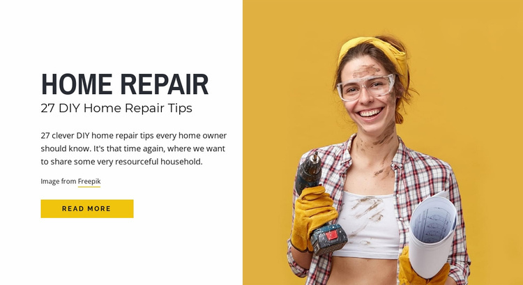 Home Repair Tips Landing Page - Diy Website Landing Page Home Repair Tips Landing Page - Diy Website Landing Page
