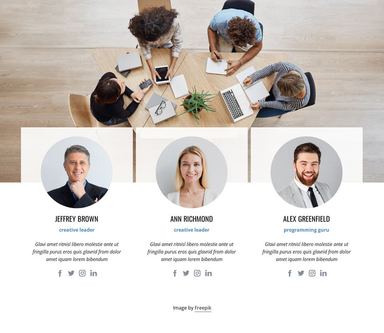 Business Leading Team Web Design