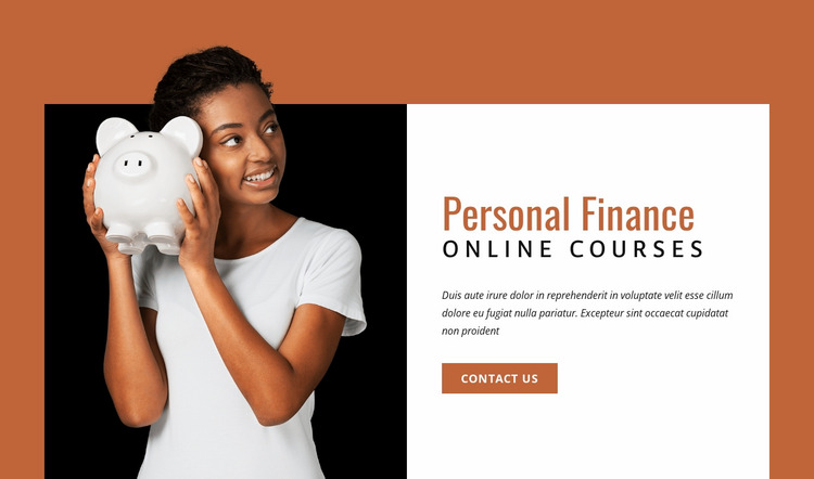 Download Personal Finance Online Courses Website Mockup