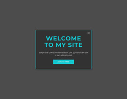 Welcome modal form CSS Template