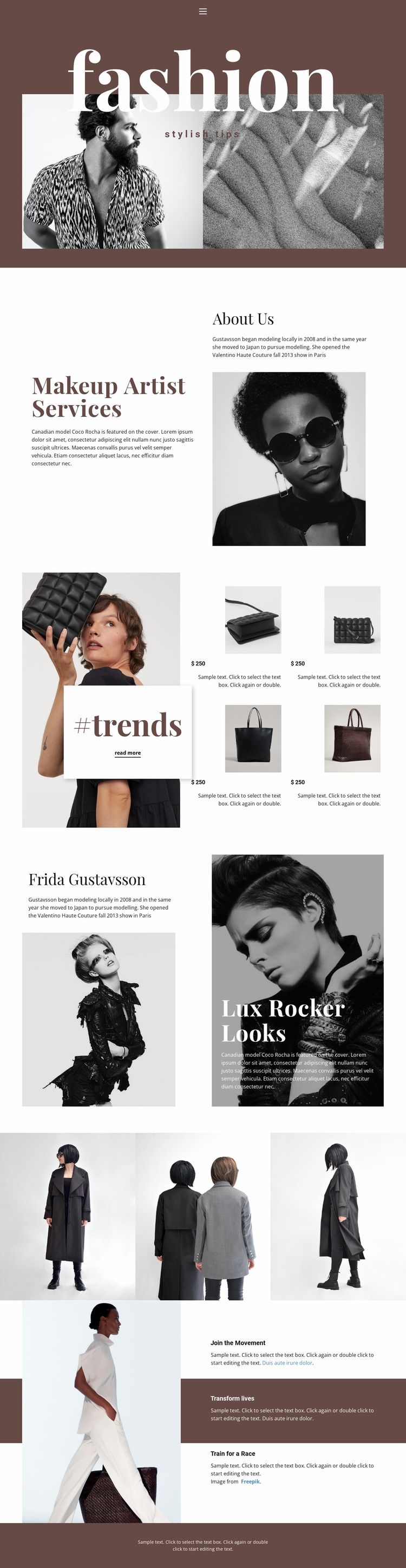 Stylist beauty tips Website Template