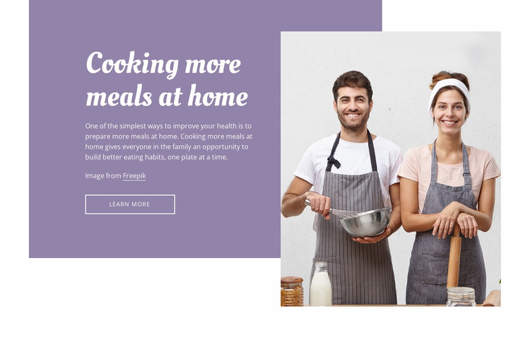 Download Cooking At Home Website Mockup