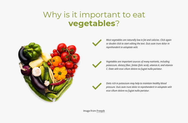 Download Best Vegetables To Eat Daily Website Mockup