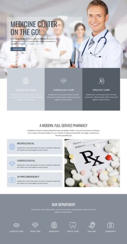 Pharmacy and medicine Website Template