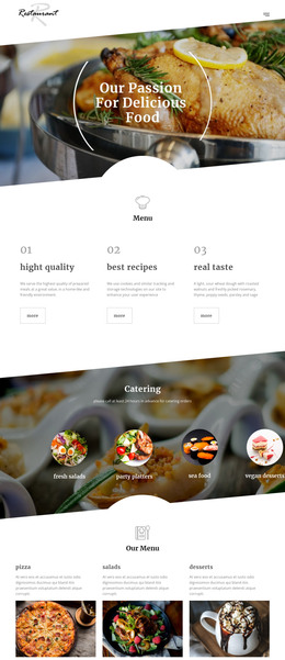 Executive chef recipes Website Template