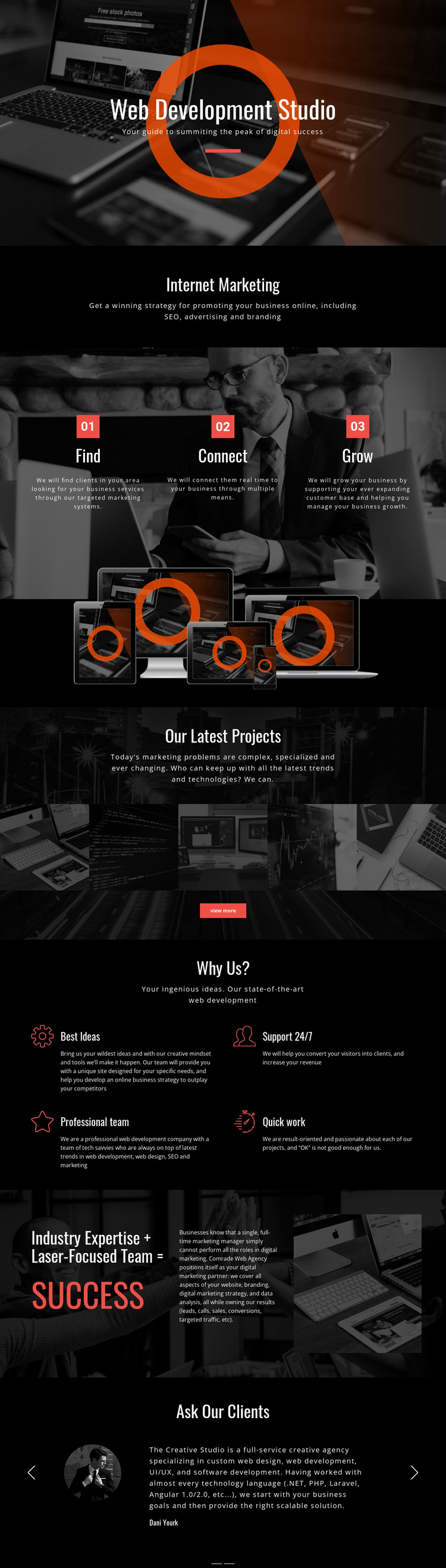 Modern Web Technology HTML Template