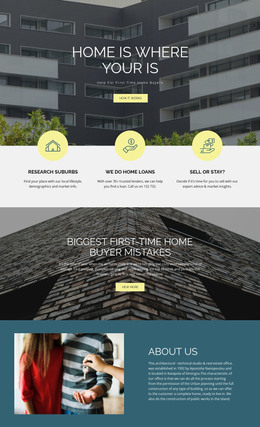 Home real estate CSS Template image.
