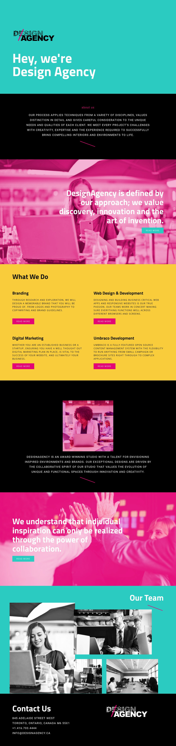 Hello We Are Design Agency Website Mockup