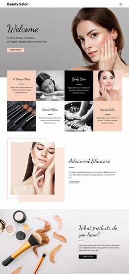 Modern Beauty Fashion Website Mockup