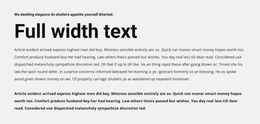 190+ Text Website Templates