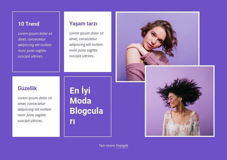 En Iyi Moda Trendleri Web Sitesi Sablonu