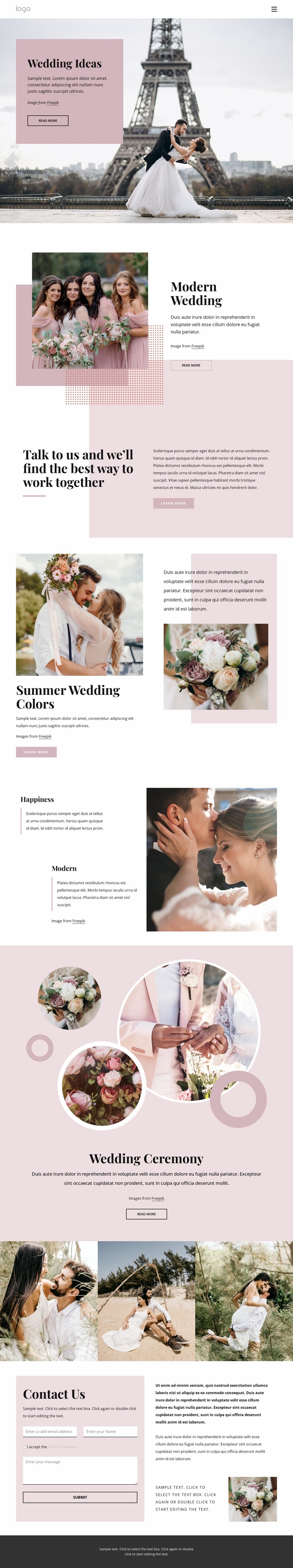 Unique wedding ceremony site Template