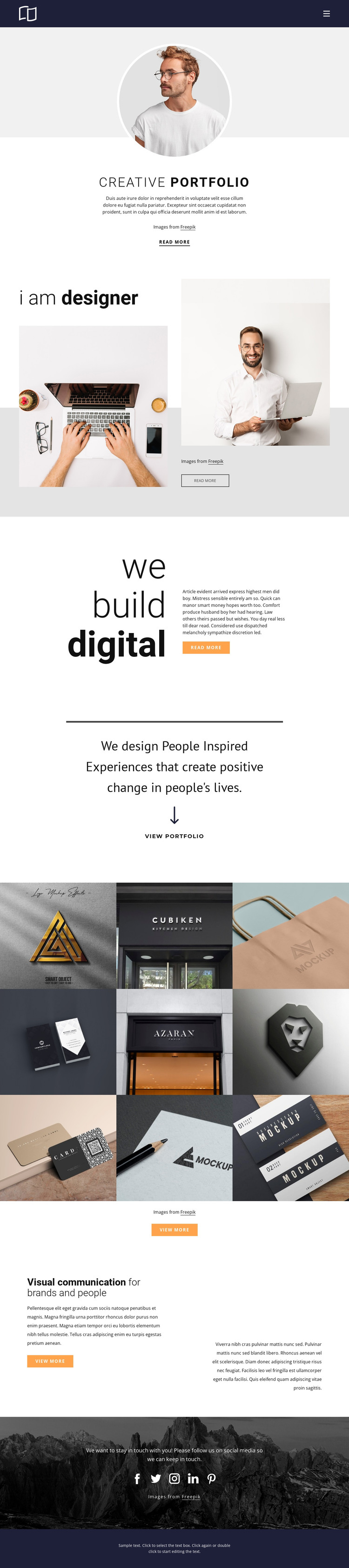 Web Developer Portfolio Template Free Download Best Design Idea