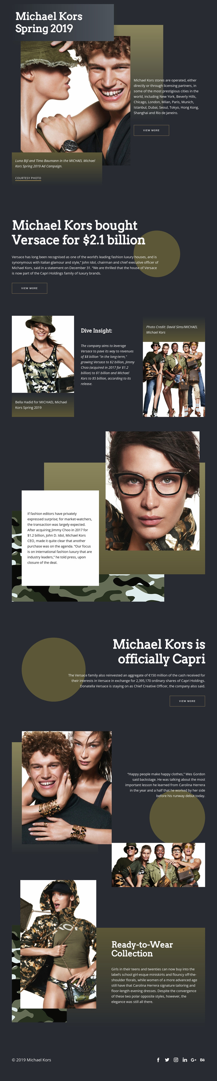 michael kors page