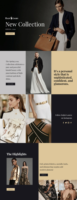 Ralph Lauren fashion Website Template