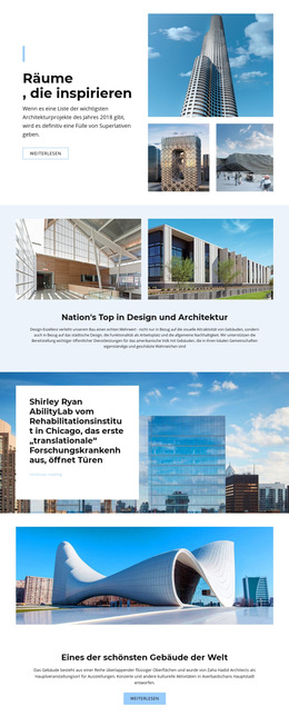 Architektur Und Design Website Vorlage