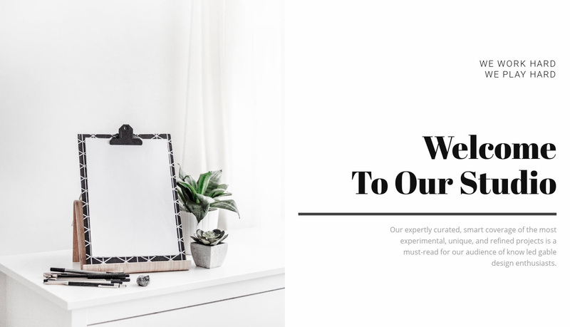 Welcome to our studio Website Creator Welcome to our studio Website Creator