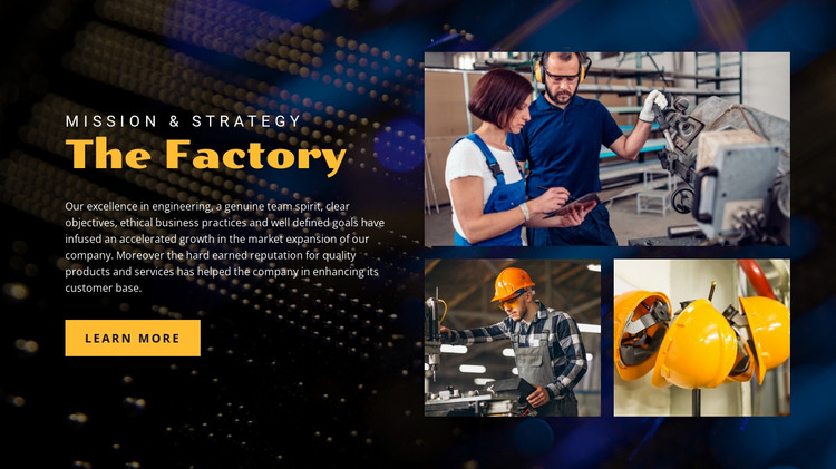 Factory Mission Strategy Html Template