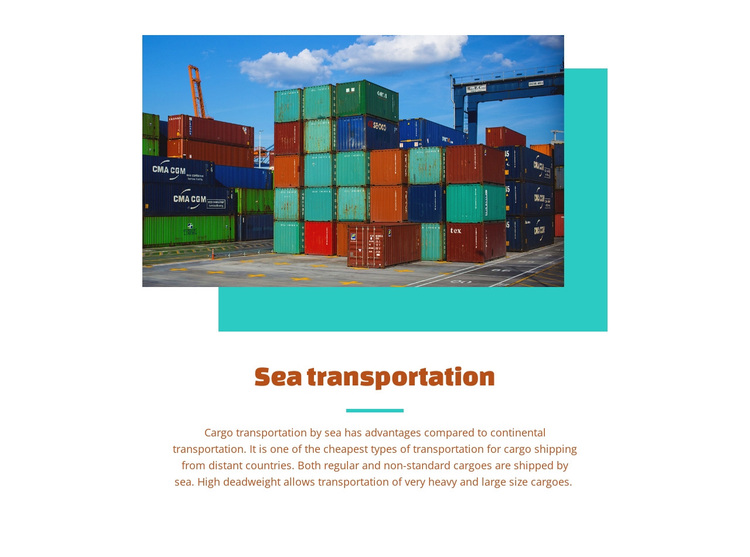 Sea Transport Services Joomla Page Builder