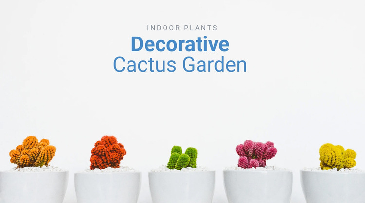 Download Decorative Cactus Garden Website Mockup