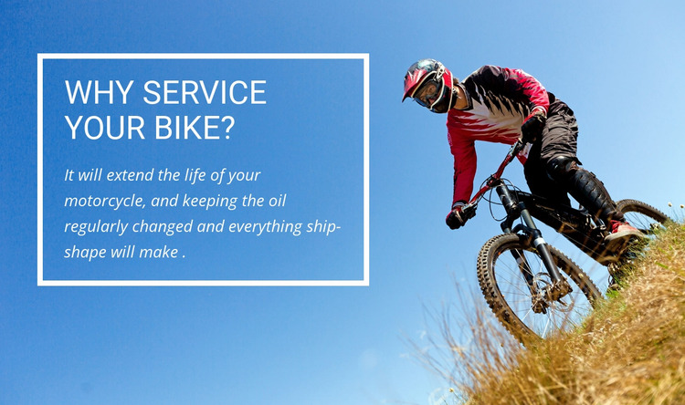 Download Bike Service Website Mockup