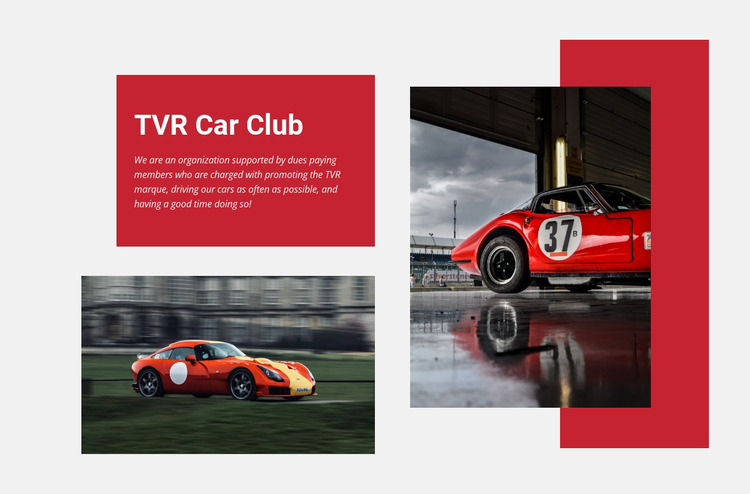 Download Tvr Car Club Website Mockup