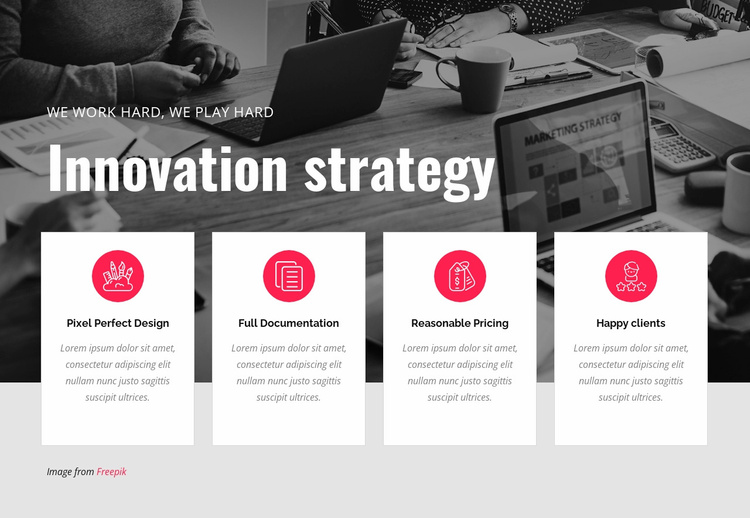 Innovation strategy site Template