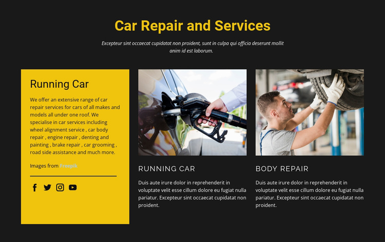Car Servicing And Repairing Website Design