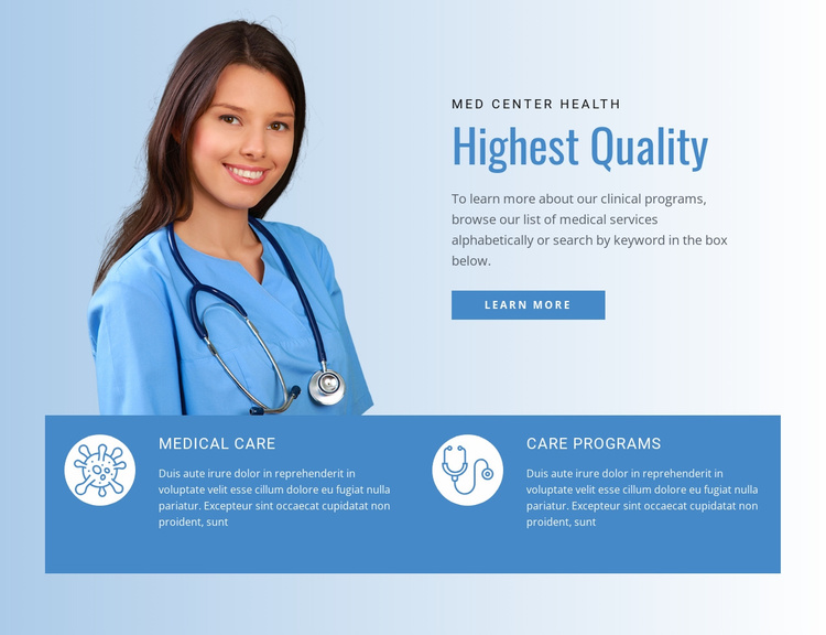 Healthcare And Medicine Doctor Website Template