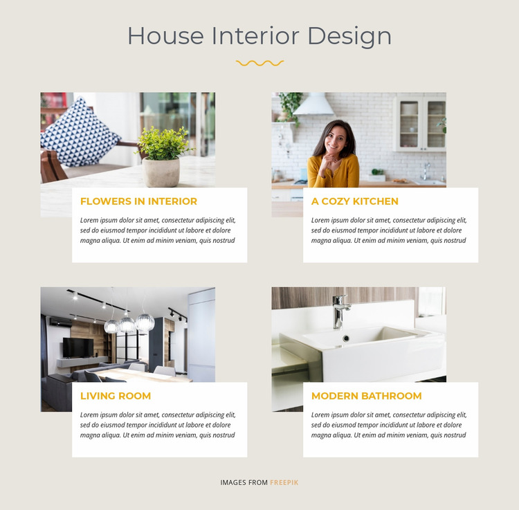 Download House Interior Design Website Mockup PSD Mockup Templates