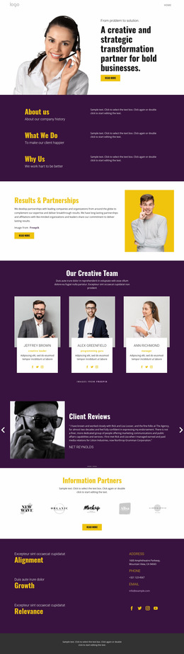 Client Web Page Designs