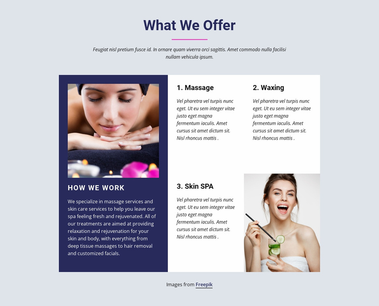 body care website