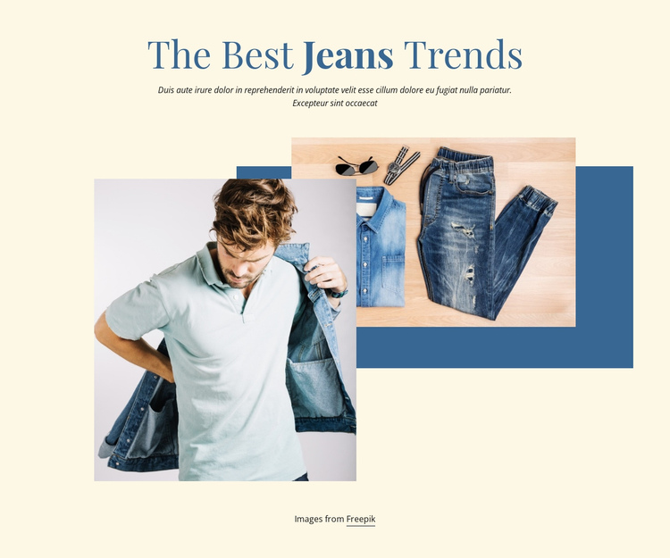 Die Besten Jeans Trends Eine Seiten Vorlage